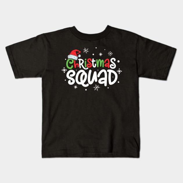 Merry Christmas Squad Kids T-Shirt by Soema